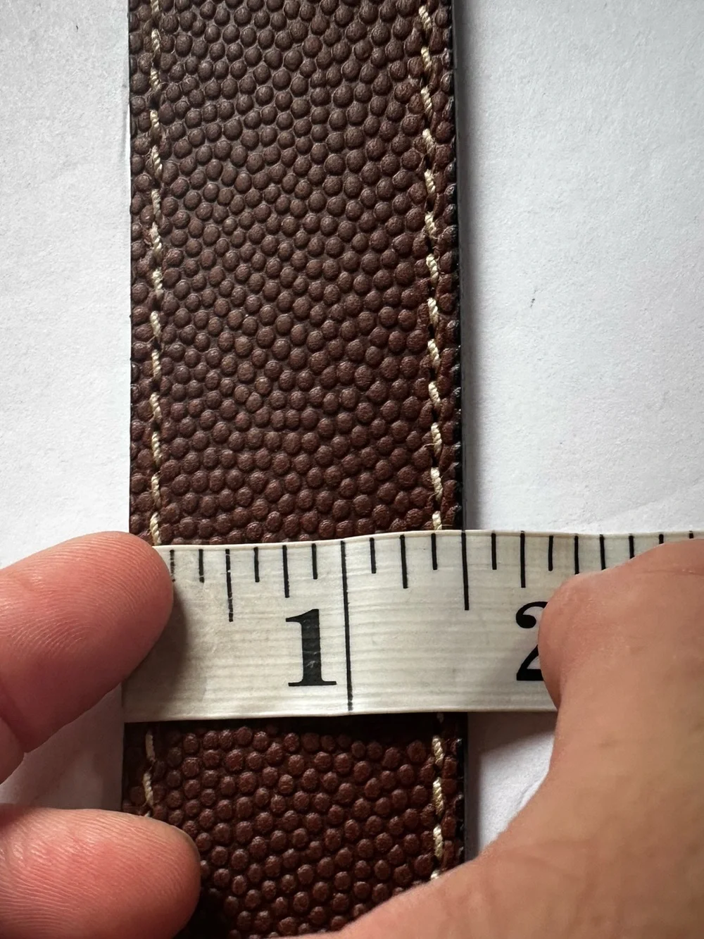 Allen Edmonds Men’s 1 1/2” Pebble Brown Genuine Leather Belt- Size 42